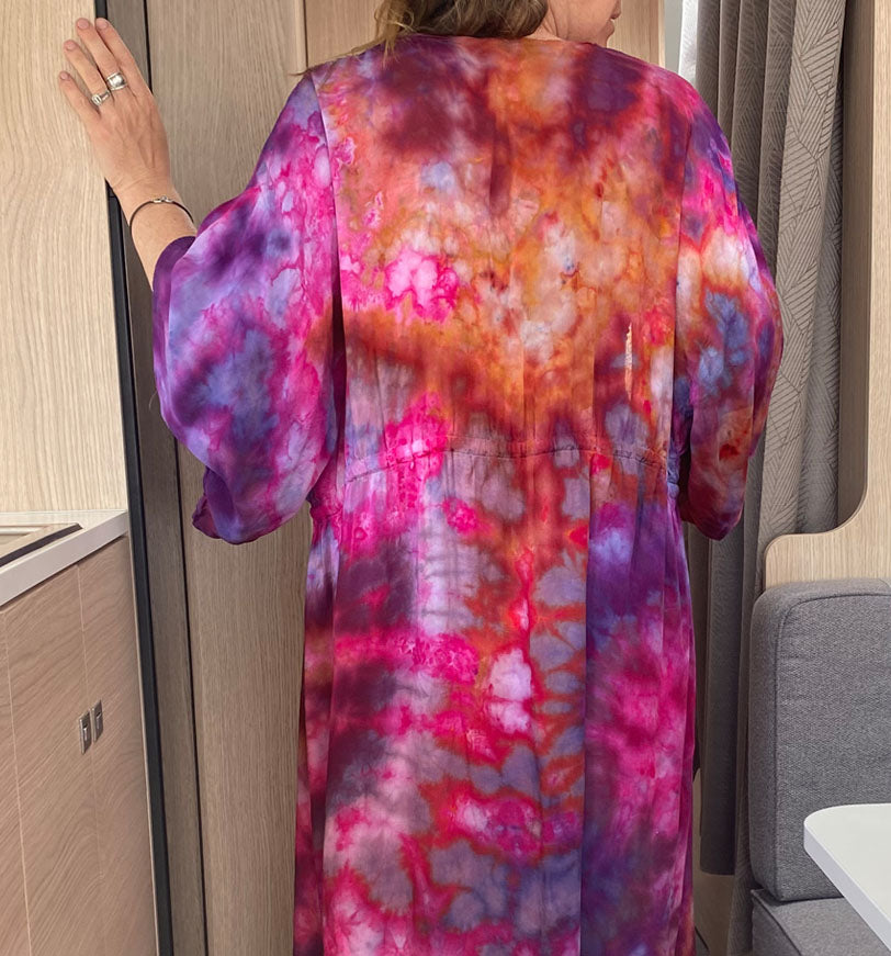 Desert Rose Hand Dyed Kimono