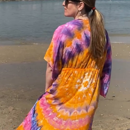 Orange Crush Spiral Kimono